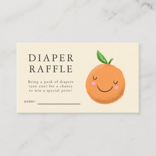 Carte D'accompagnement Petite Cutie Baby shower Jaune Déchets Raffle (Devant)