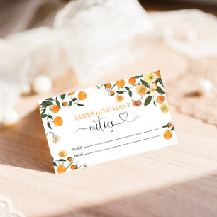 Carte D'accompagnement Petite Cutie Botanique Devinez Combien De Cuties E