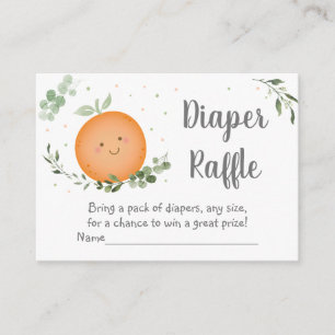 Carte D'accompagnement Petite Cutie Clémentine Baby shower Déchets Raffle