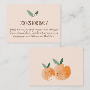 Carte D'accompagnement Petite Cutie Orange Citrus Baby showers Livres