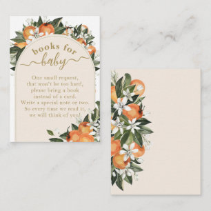 Carte D'accompagnement Petite cutie Orange grenery livre de Baby shower