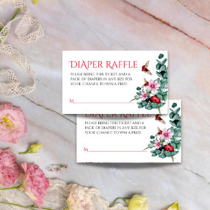 Carte D'accompagnement Petite dame fille baby shower tombole de couche