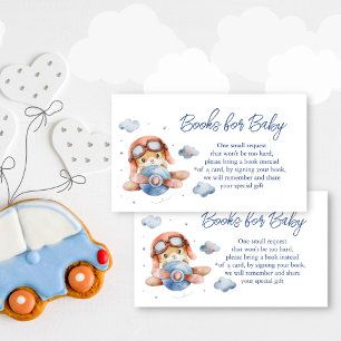 Carte D'accompagnement Petite demande de carnet de baby showers d'avion p