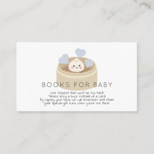 Carte D'accompagnement Petite demande de livre bleu Baby shower de dumpin