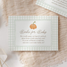 Petite Fête de Naissance Citrouille Verte Gingham