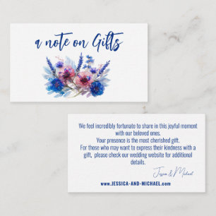 Carte D'accompagnement Petite note sur les cadeaux Fleurs de Cornouailles