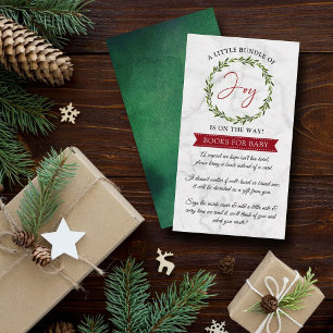 Carte D'accompagnement Petite Offre De Joie Baby shower De Noël Livre