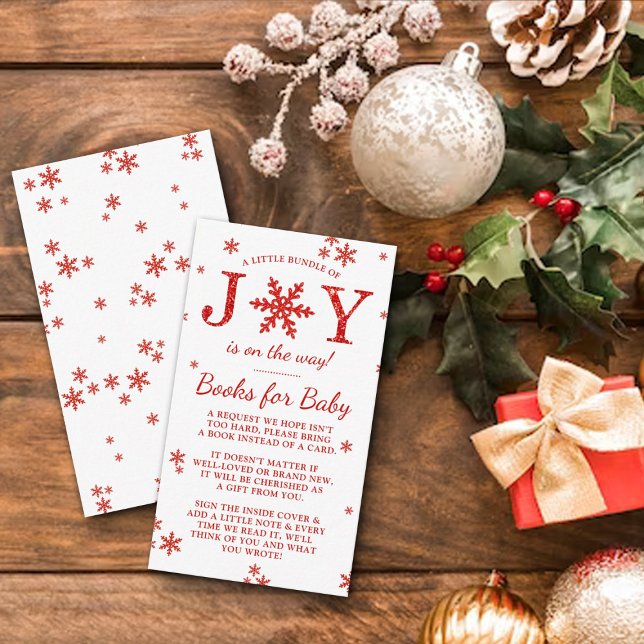 Carte D'accompagnement Petite Offre De Joie Baby shower De Noël Livre (Créateur téléchargé)