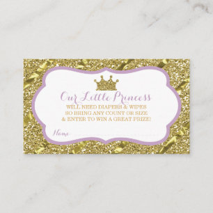 Carte D'accompagnement Petite princesse Diaper Raffle Ticket, parties