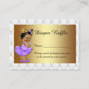 Carte D'accompagnement Petite princesse Diaper Raffle Tickets, balerina 3