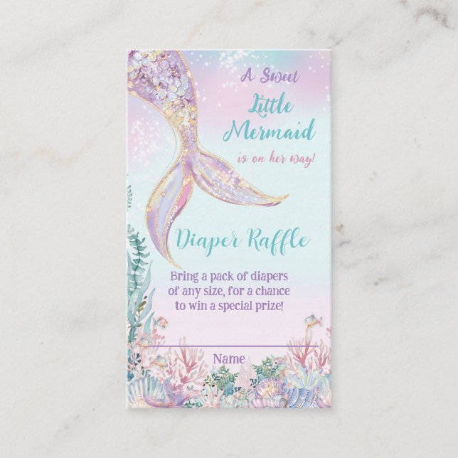 Carte D'accompagnement Petite sirène sous la mer Barbe de couches (Devant)