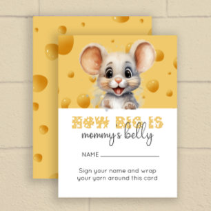 Carte D'accompagnement Petite souris au fromage, la taille du ventre de m