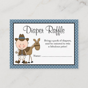 Carte D'accompagnement Petite tombola de couche-culotte de baby shower de