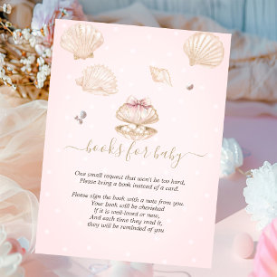 Carte D'accompagnement Petites coquilles de perles points Baby Shower