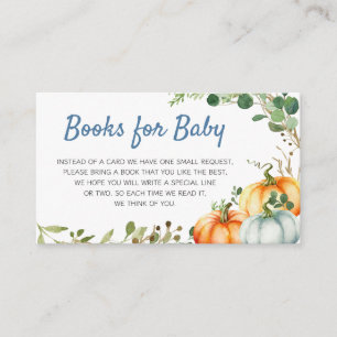 Carte D'accompagnement Petits Baby showers Citrouilles Livres pour bébé