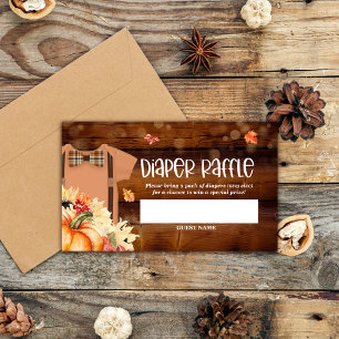 Carte D'accompagnement Petits Baby showers Citrouilles Raffle Tickets