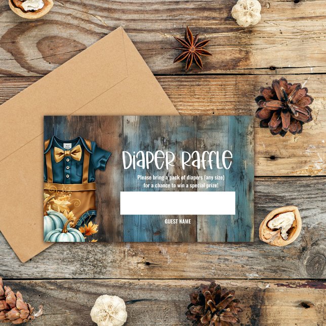 Carte D'accompagnement Petits Baby showers Citrouilles Raffle Tickets (Créateur téléchargé)