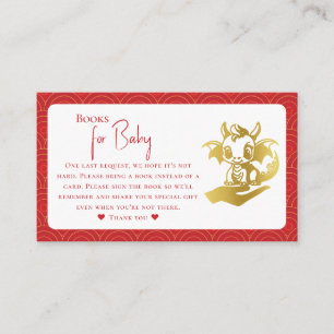 Carte D'accompagnement Petits Baby showers Dragon Livres Pour Bébé