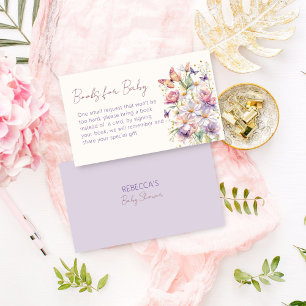 Carte D'accompagnement Petits baby showers papillons demande