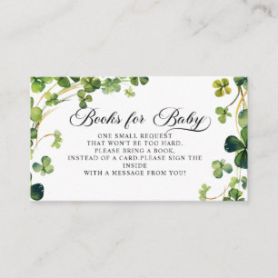 Carte D'accompagnement Petits Baby showers Shamrocks Livres pour bébé