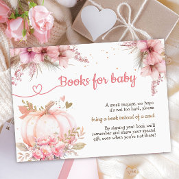 Carte D'accompagnement Petits Livres Baby showers Citrouilles Automne Pou
