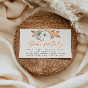Carte D'accompagnement Petits Livres Baby showers Citrouilles Pour Bébé