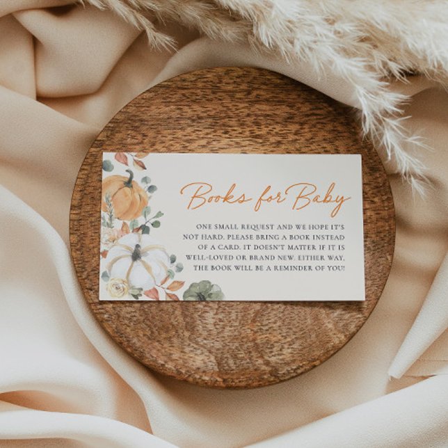 Carte D'accompagnement Petits Livres Baby showers Citrouilles Pour Bébé (Créateur téléchargé)