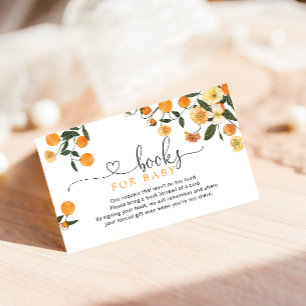 Carte D'accompagnement Petits livres de baby shower de cuite orange pour 
