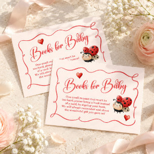Carte D'accompagnement Petits livres de coccinelle pour bébé Baby Shower