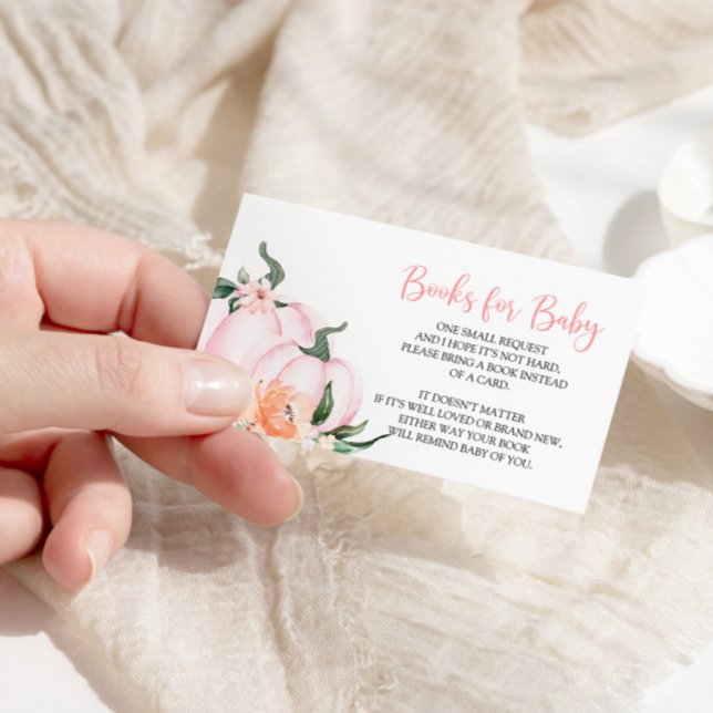 Carte D'accompagnement Petits livres floraux Citrouilles pour bébé (Créateur téléchargé)