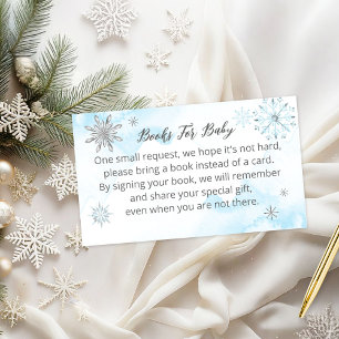 Carte D'accompagnement Petits Livres Snowflake Pour Baby Boy Baby shower