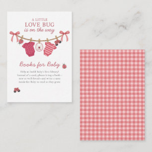 Carte D'accompagnement Petits vêtements de bébé Love Bug Clothesline pour