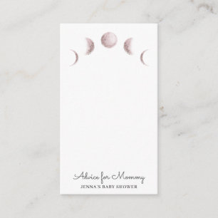 Carte D'accompagnement phase de lune mystique Baby shower de broussailles