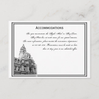 Carte D'accompagnement Philadelphie Destination Mariages Hébergements