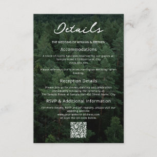 Carte D'accompagnement Photo de forêt aérienne verte rustique pour les dé