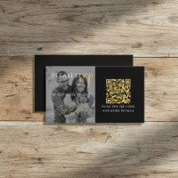 Photo en noir et blanc RSVP avec code QR