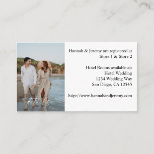 Carte D'accompagnement Photo et calligraphie 3 Mod Vertical SM