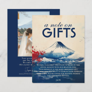 Carte D'accompagnement Photo Note sur GIFTS Harmonie japonaise avec Fuji