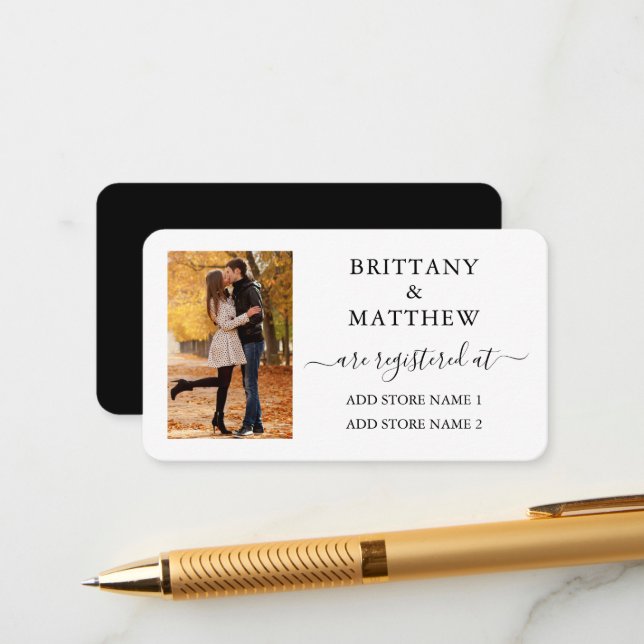 Carte D'accompagnement Photographie de calligraphie Registre de mariage N (Devant/Arrière en situation)