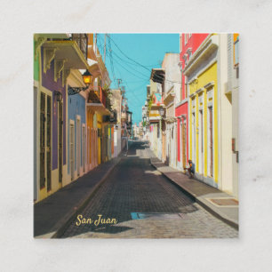 Carte D'accompagnement Photographie de rue pavée de vieux San Juan