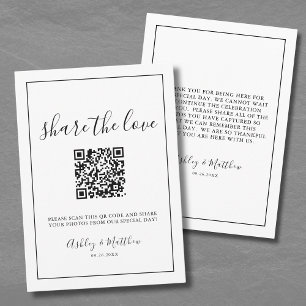 Carte D'accompagnement Photos de mariage en code QR