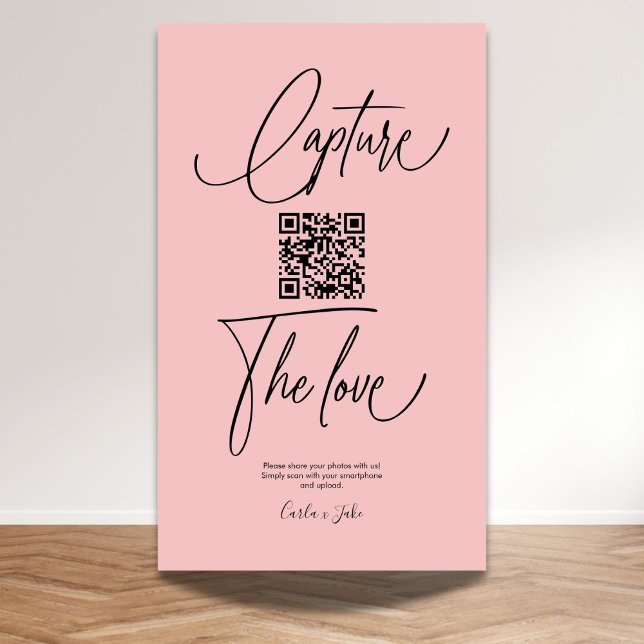 Carte D'accompagnement Photos Mariage Premium Simple Share avec code QR (Créateur téléchargé)