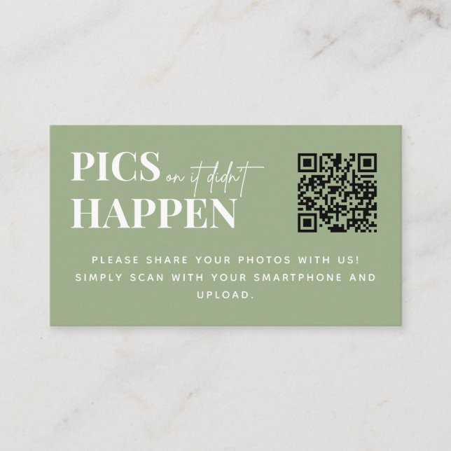 Carte D'accompagnement Photos Mariages modernes ou ça n'est pas arrivé QR (Devant)