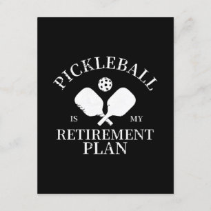Carte D'accompagnement pickleball est mon projet de retraite