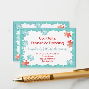 Carte D'accompagnement Pièce de la réception du puzzle