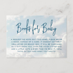 Carte D'accompagnement Pièce du Ciel Livres Baby showers pour bébé
