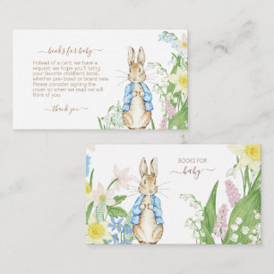 Carte D'accompagnement Pierre le lapin Le printemps fleurit Baby shower d