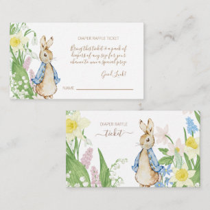 Carte D'accompagnement Pierre le lapin Le printemps fleurit Baby shower d