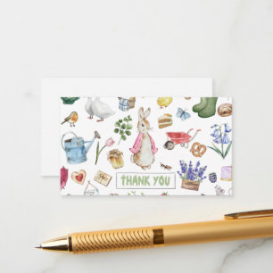 Carte D'accompagnement Pierre rose et lapin