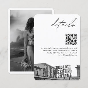 Carte D'accompagnement Pikes Mariage de Seattle Détails du lieu QR Code P